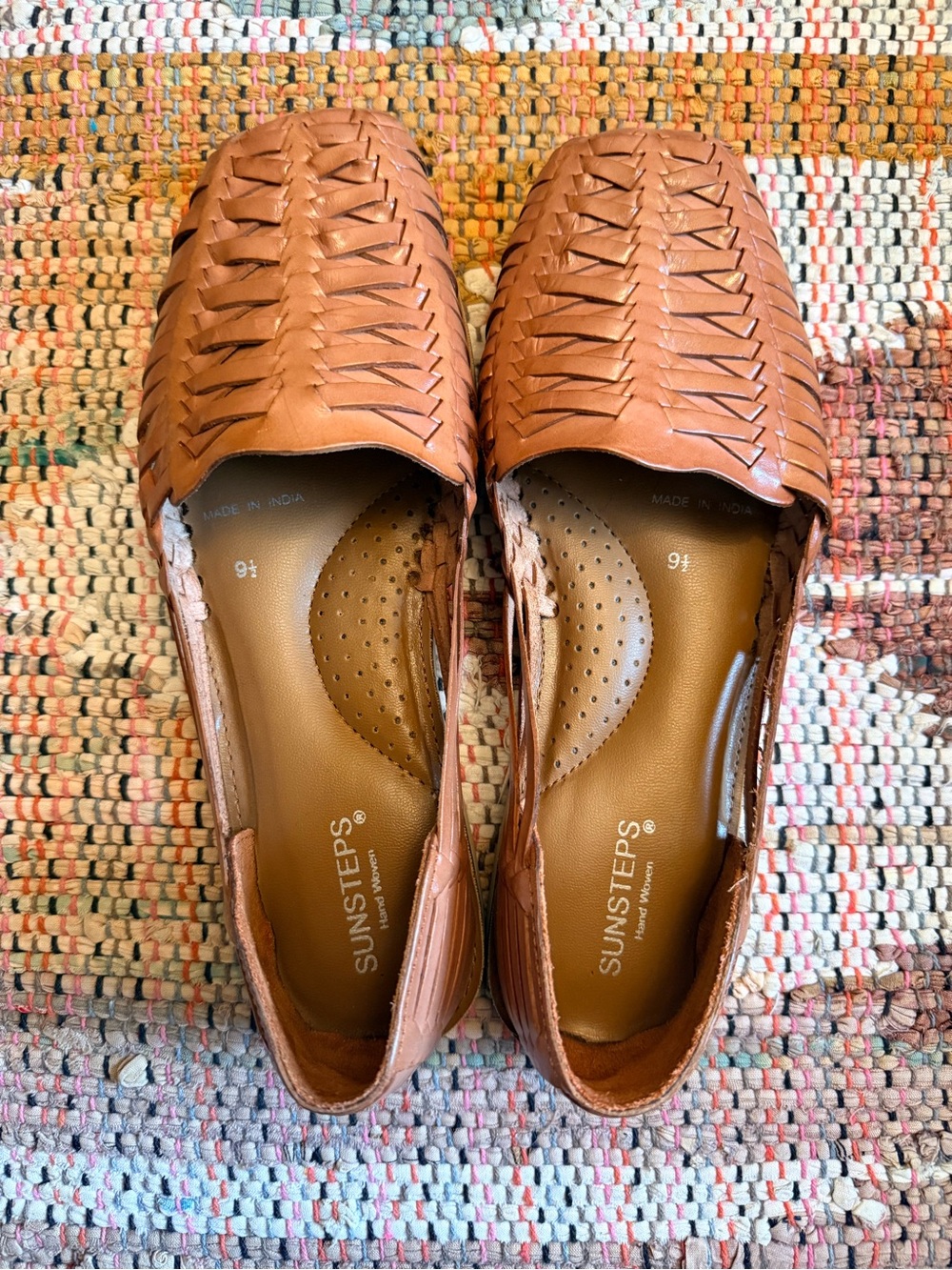 Women's Woven Slip-On Loafers — Tan